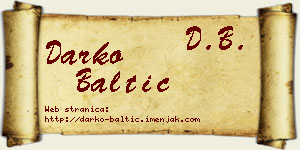 Darko Baltić vizit kartica